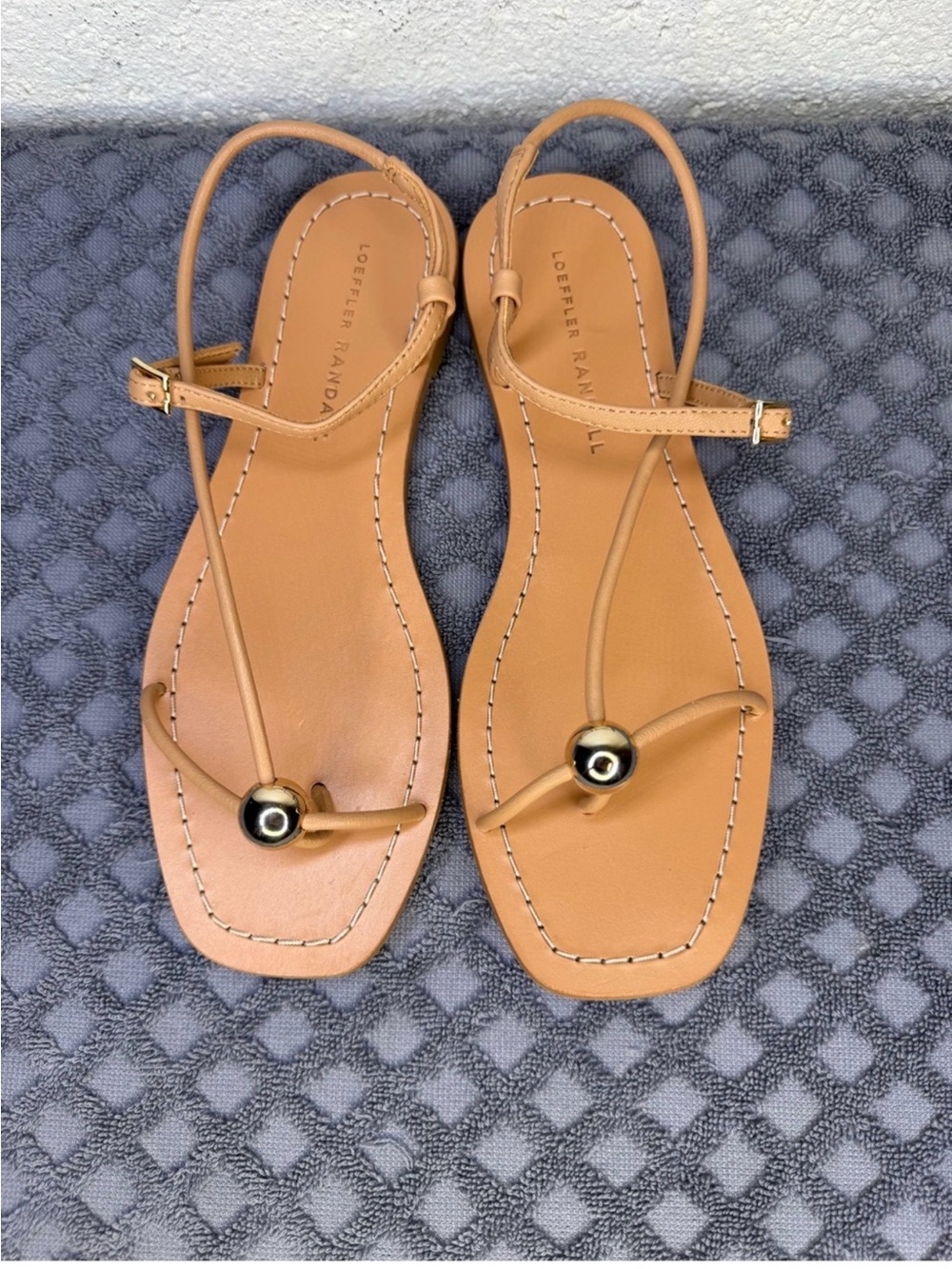 Loeffler Randall Lara Women Sandals Dune Leather Size 7